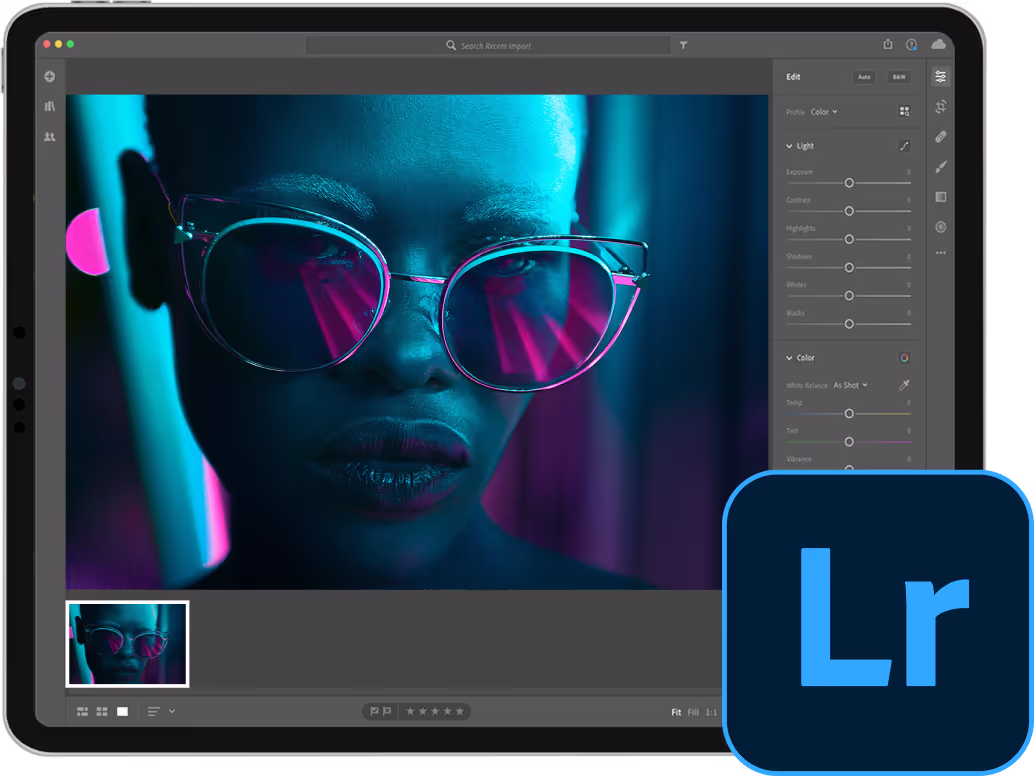 Lightroom modal mockup